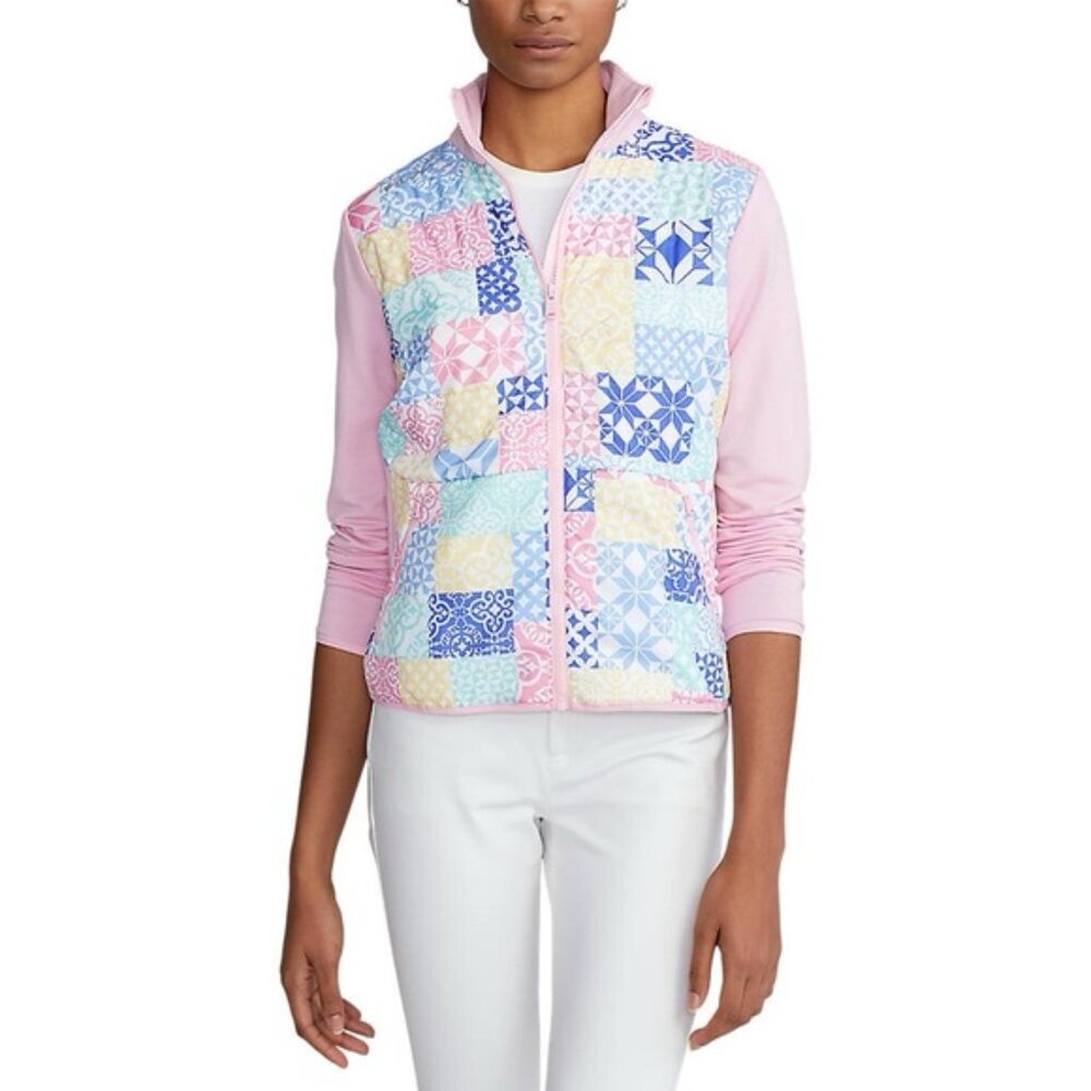 NWT RLX RALPH LAUREN WOOL Blend Performance Hybrid Full Zip Pink Jacket LARGE